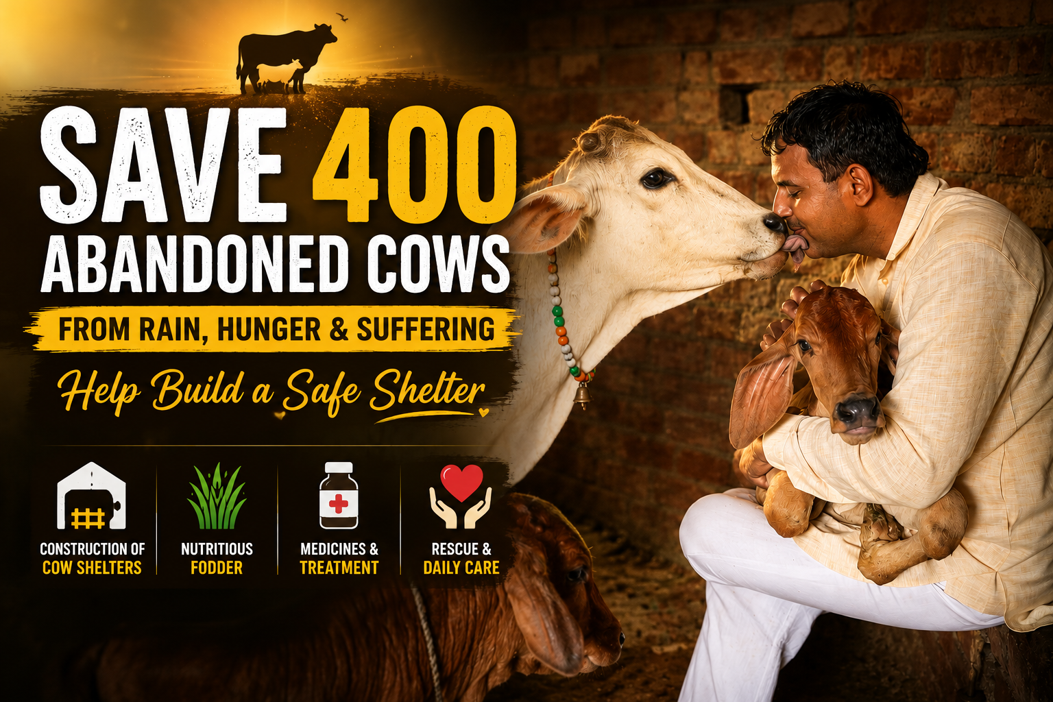 Save 400 Gau Matas – Build a Safe Shelter
